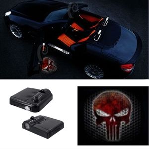 2 new wireless Punisher skull car door projector ghost lights no tools needed.